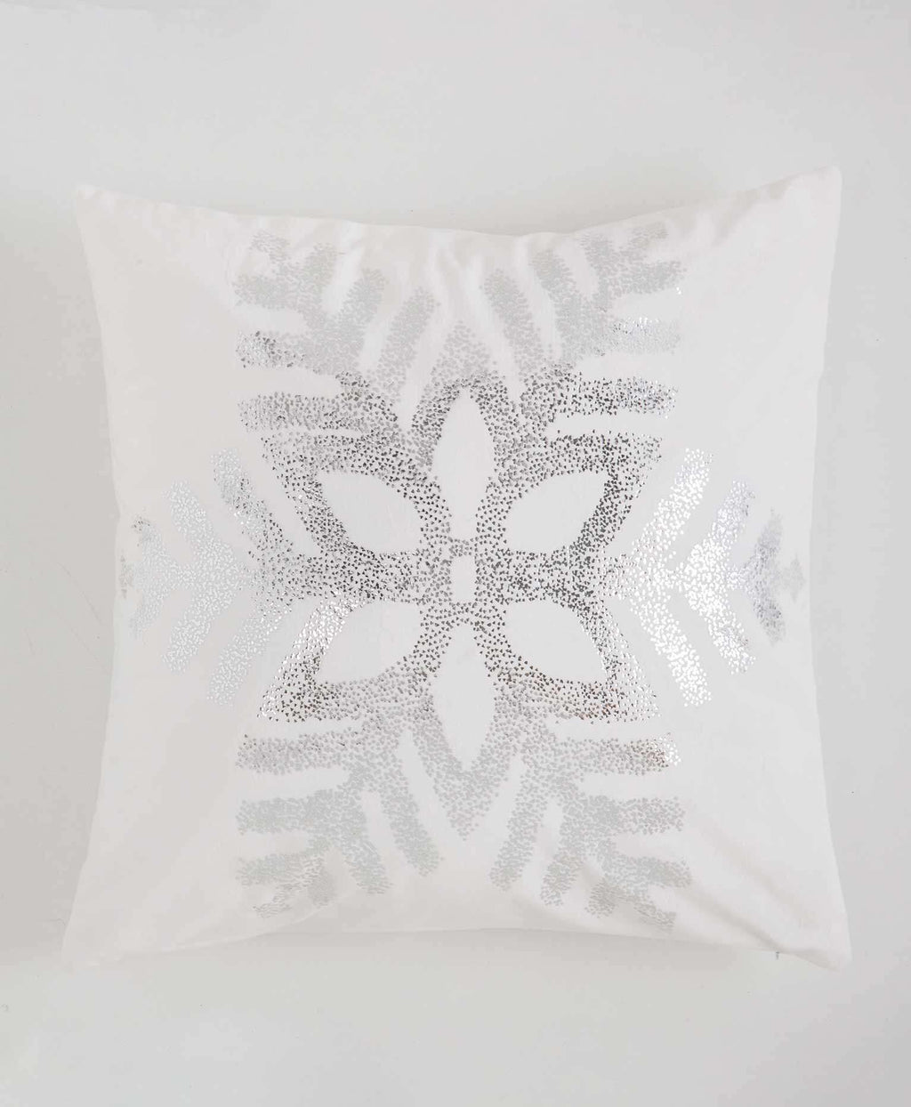 Cojin navidad terciopelo blanco