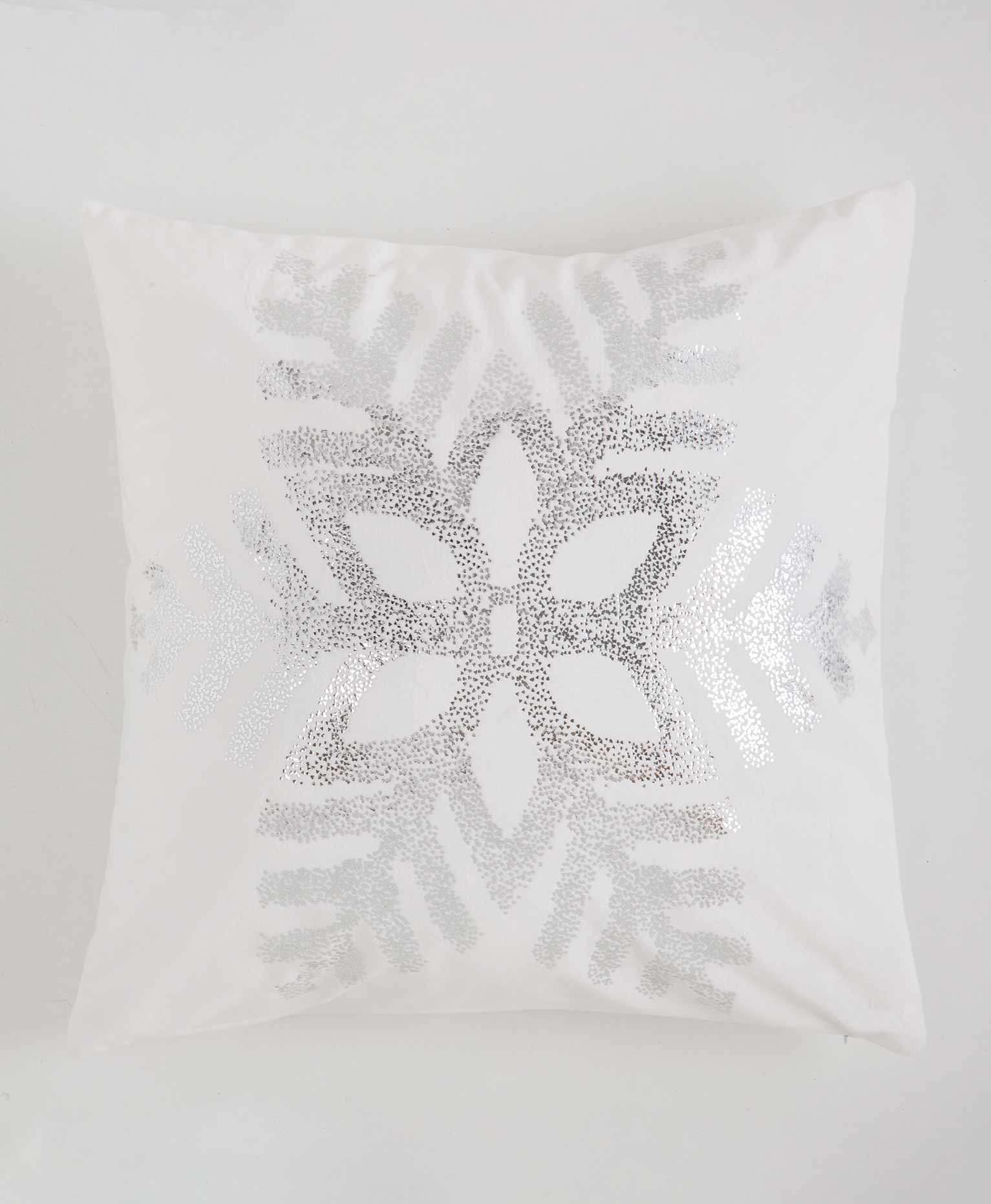 Cojin navidad terciopelo blanco