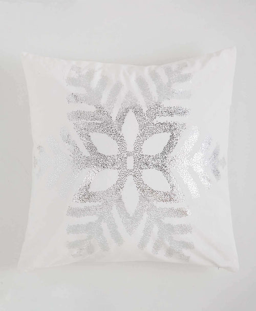 Cojin navidad terciopelo blanco