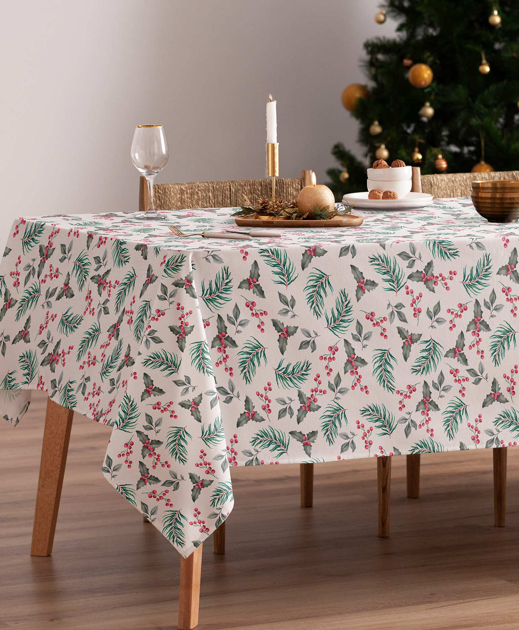 mantel antimanchas navidad nandina
