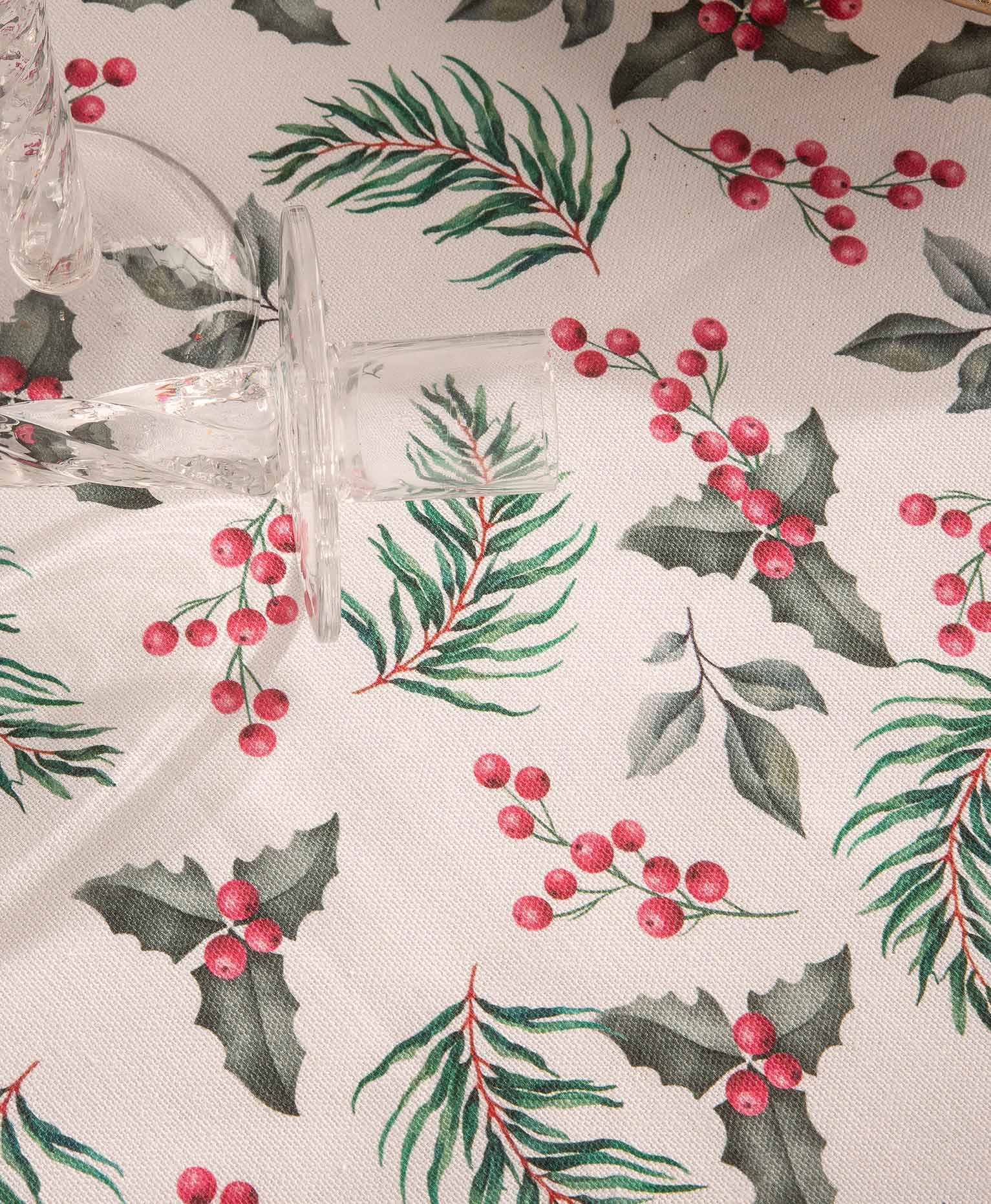 mantel antimanchas navidad nandina