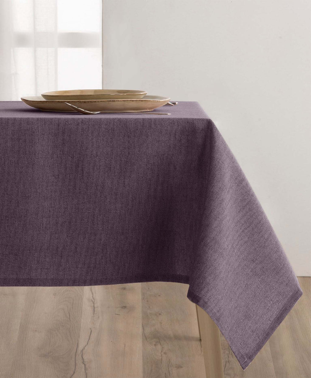 Mantel resinado antimanchas Samoa Malva