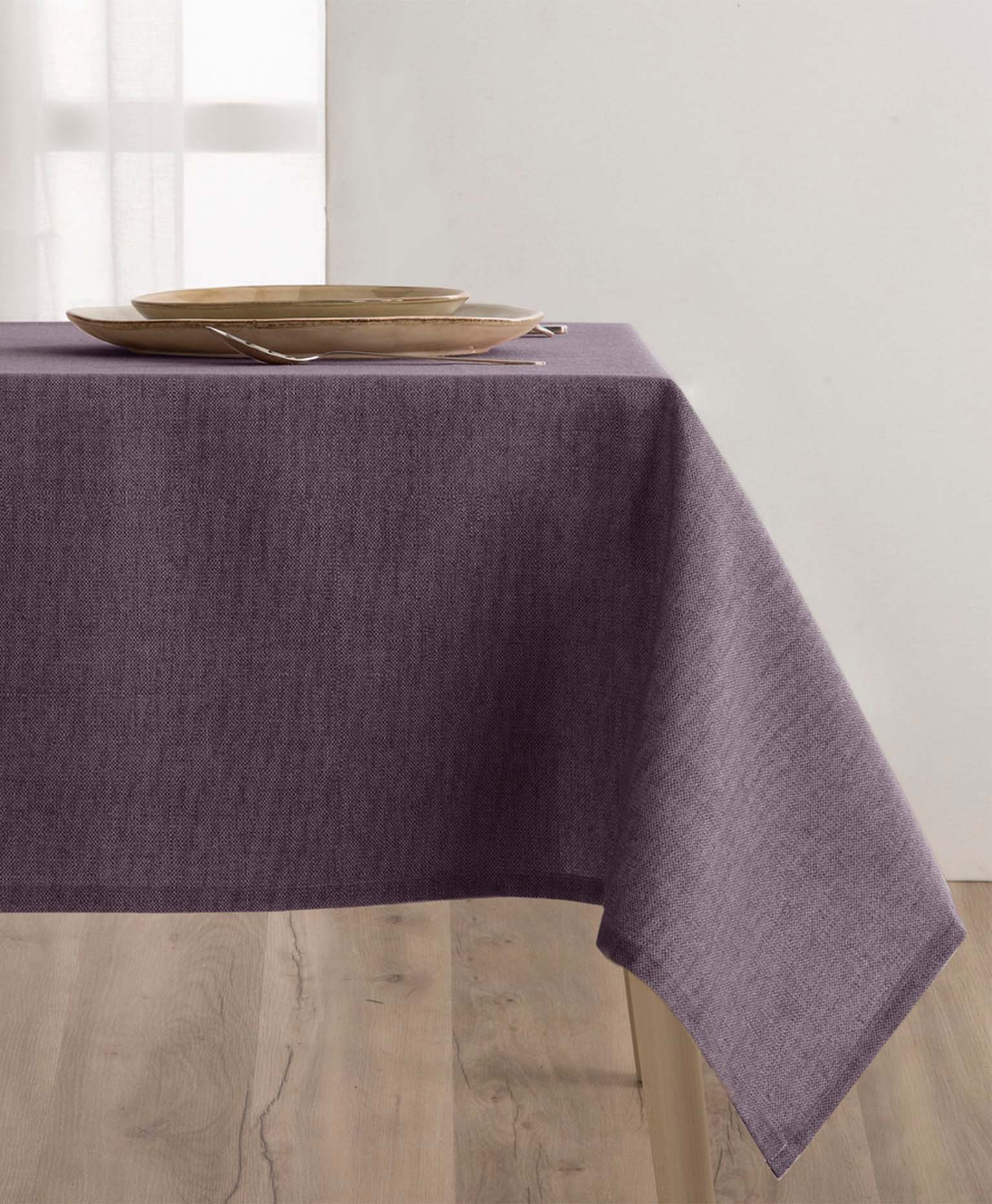 Mantel resinado antimanchas Samoa Malva
