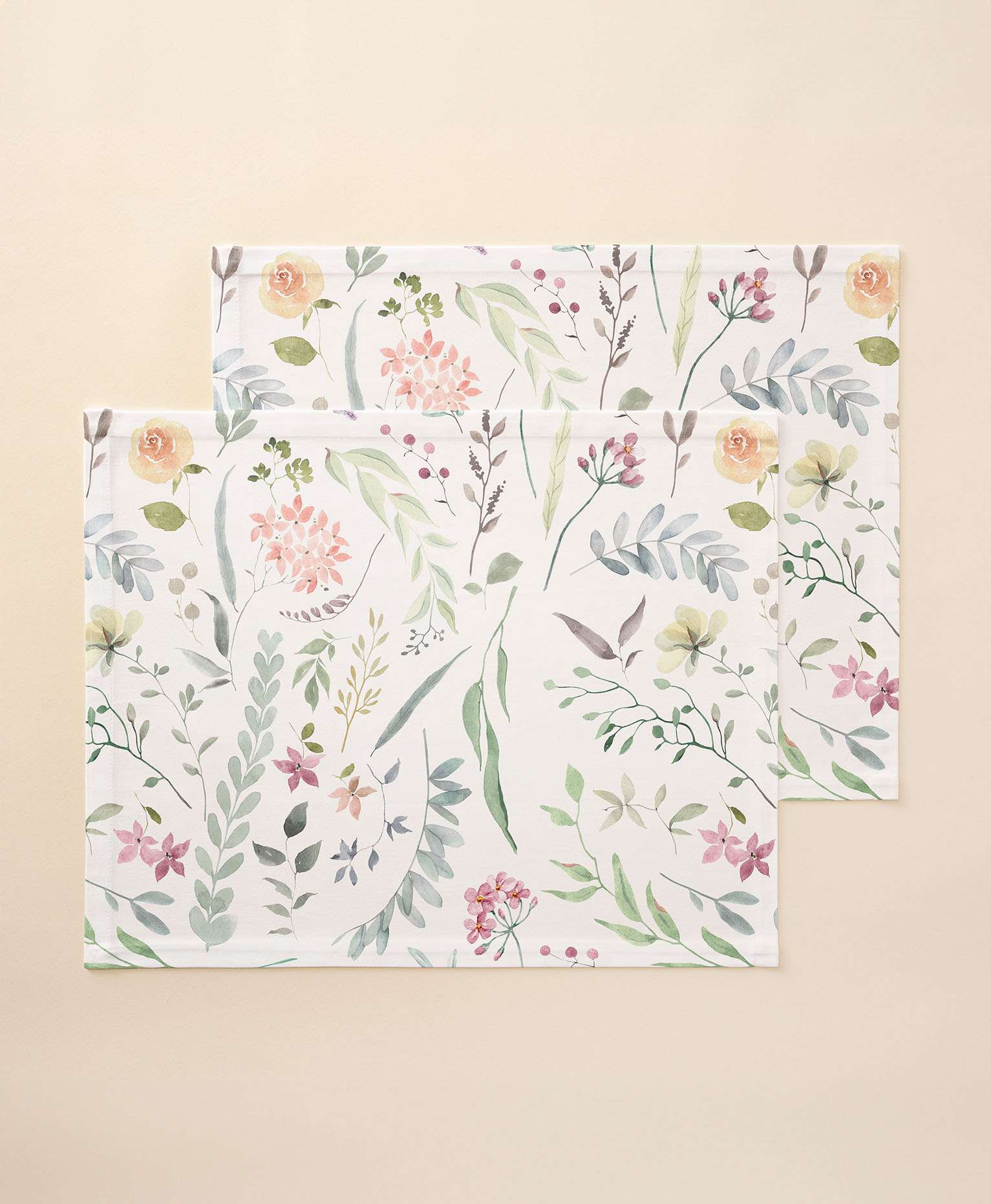 Mantel individual tacto tela Esmeralda - Pack 2
