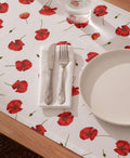 Mantel individual tacto tela Crounch Rojo - Pack 2