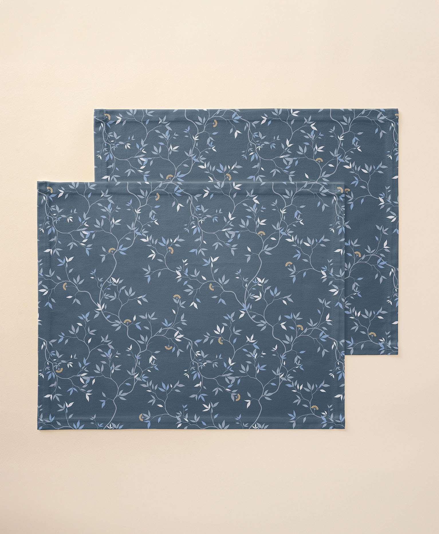 Mantel individual tacto tela Mira Azul- Pack 2