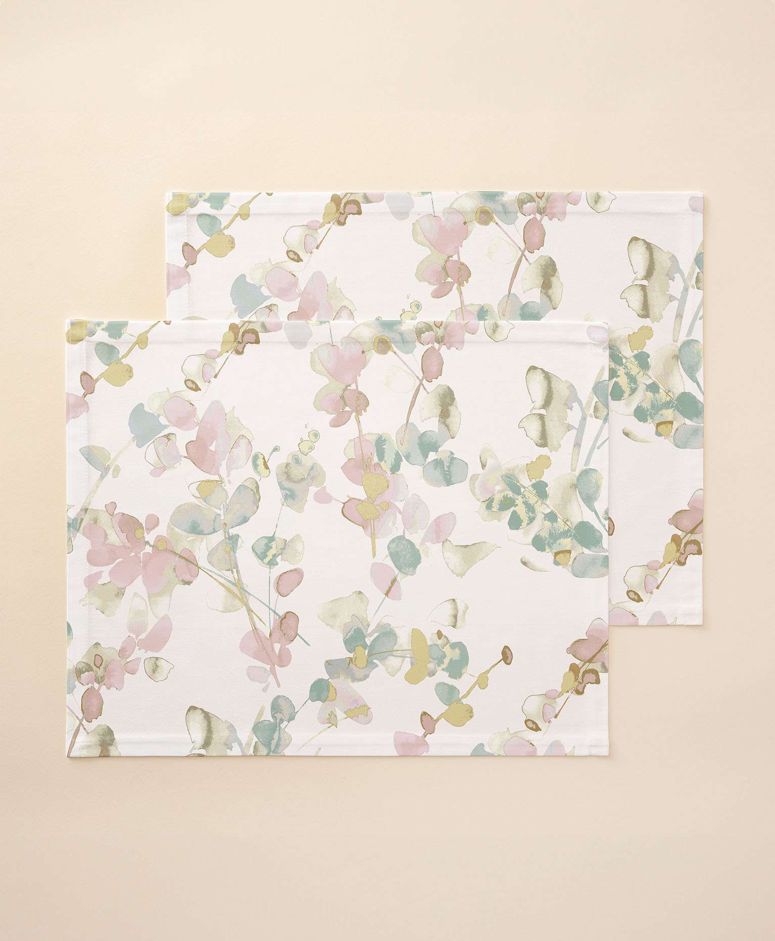 Mantel individual tacto tela Kira Rose - Pack 2