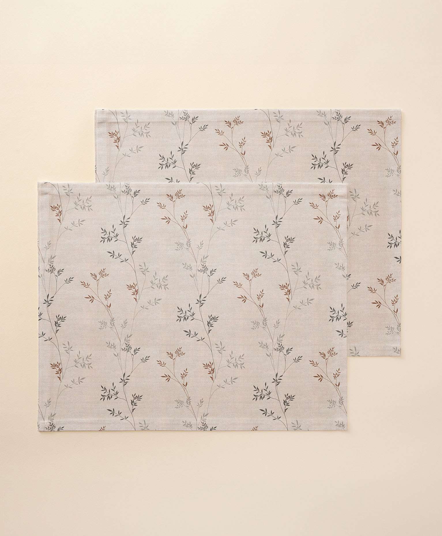 Mantel individual tacto tela Livia Natural - Pack 2
