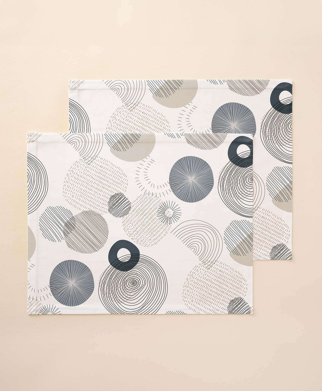 Mantel individual tacto tela Caleb Gris - Pack 2