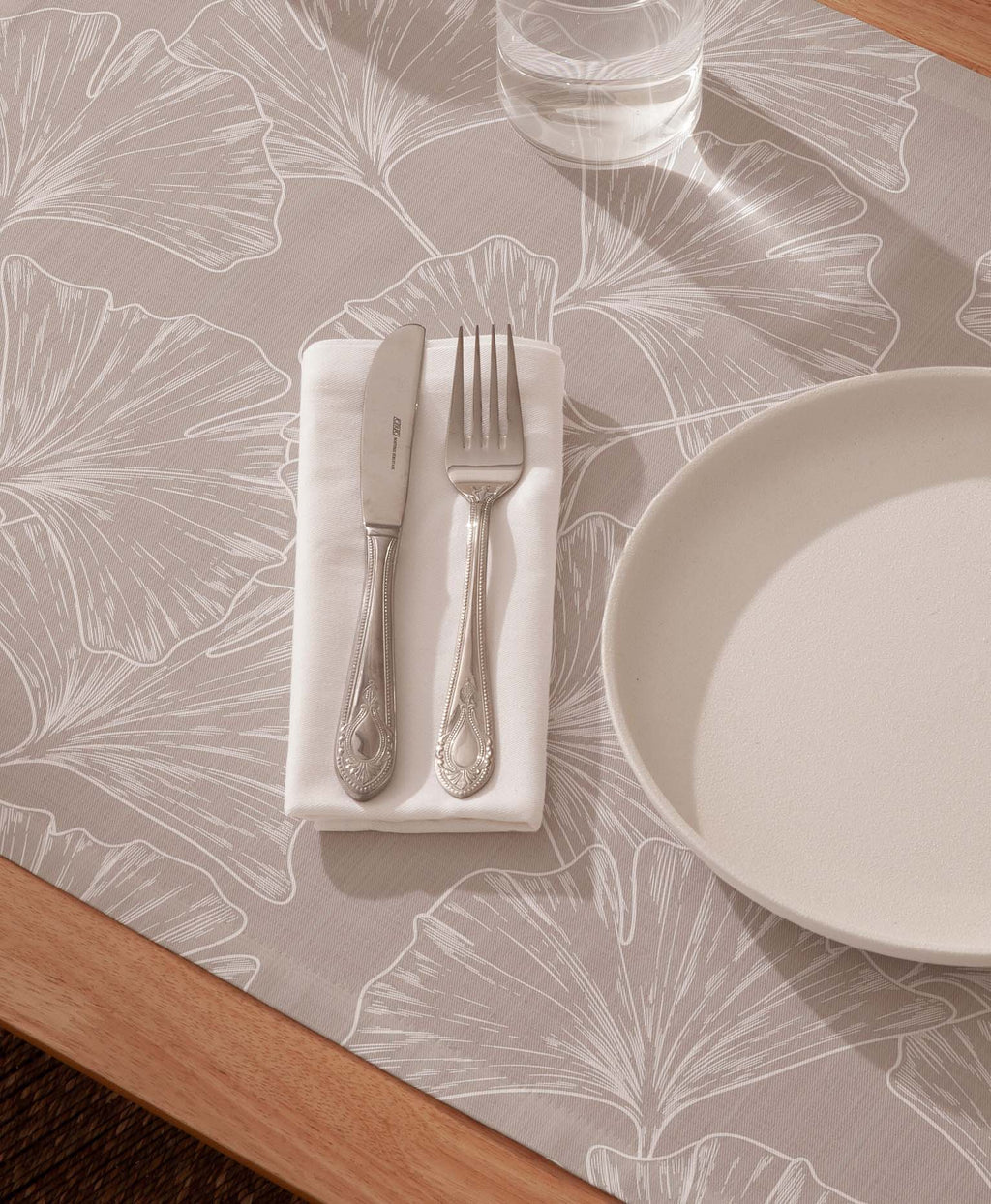 Mantel individual tacto tela Davos Natural - Pack 2