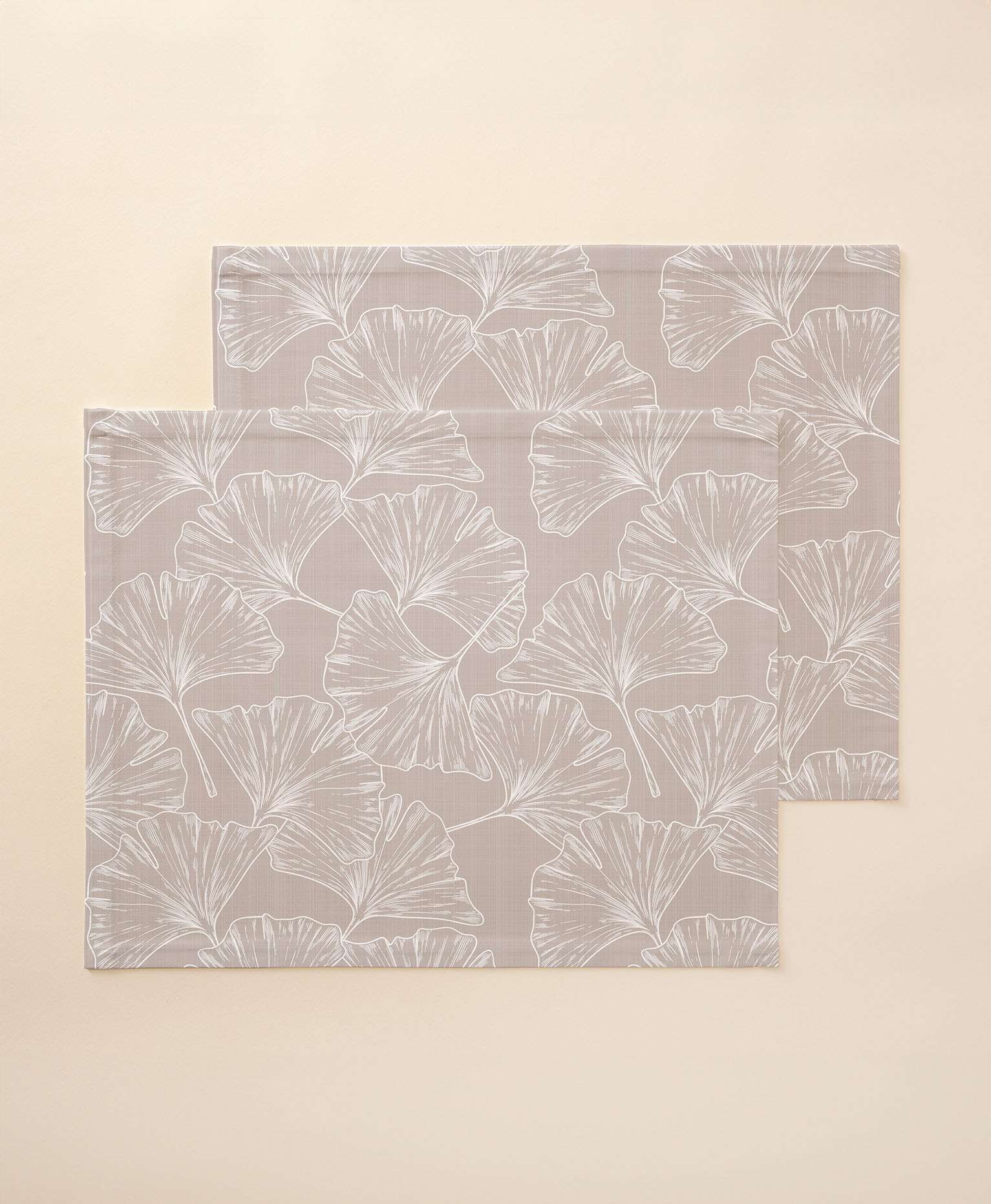 Mantel individual tacto tela Davos Natural - Pack 2