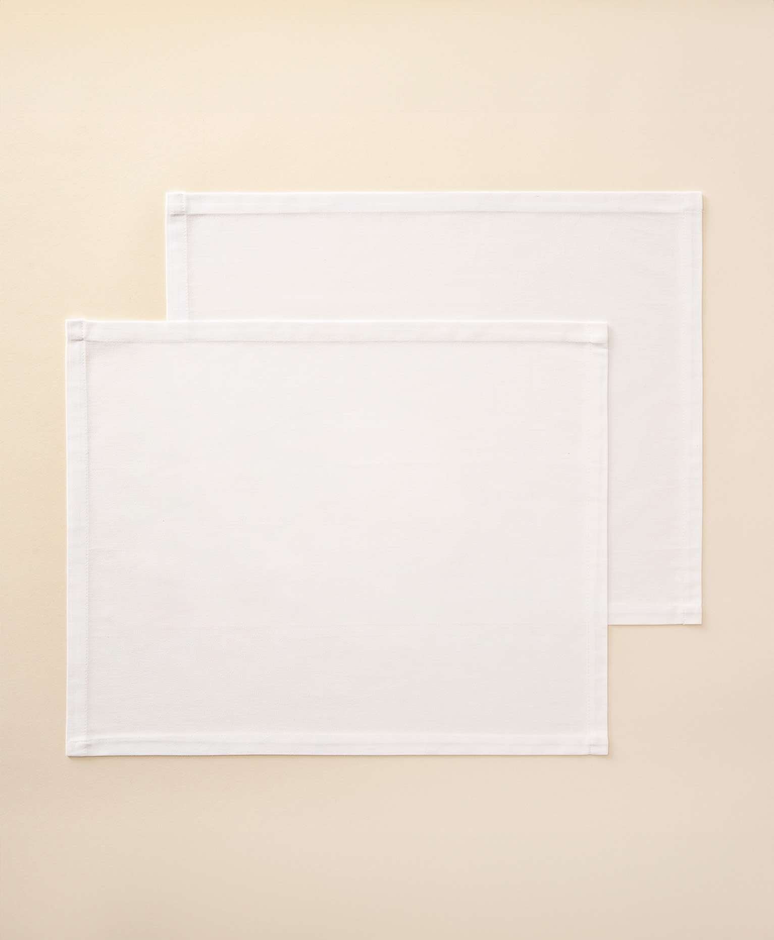 Mantel individual tacto tela Kahu Blanco - Pack 2