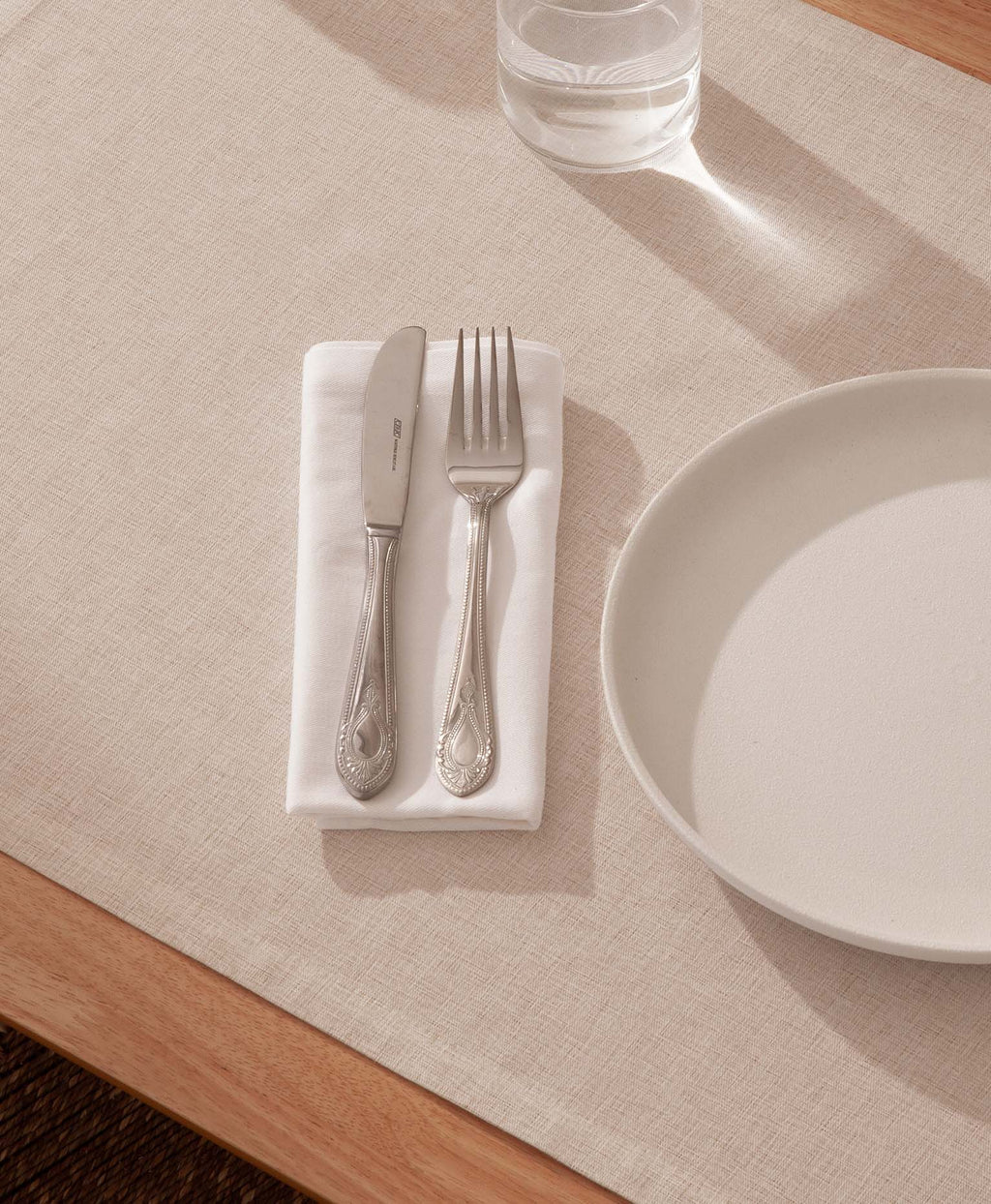 Mantel individual tacto tela Sena Natural - Pack 2