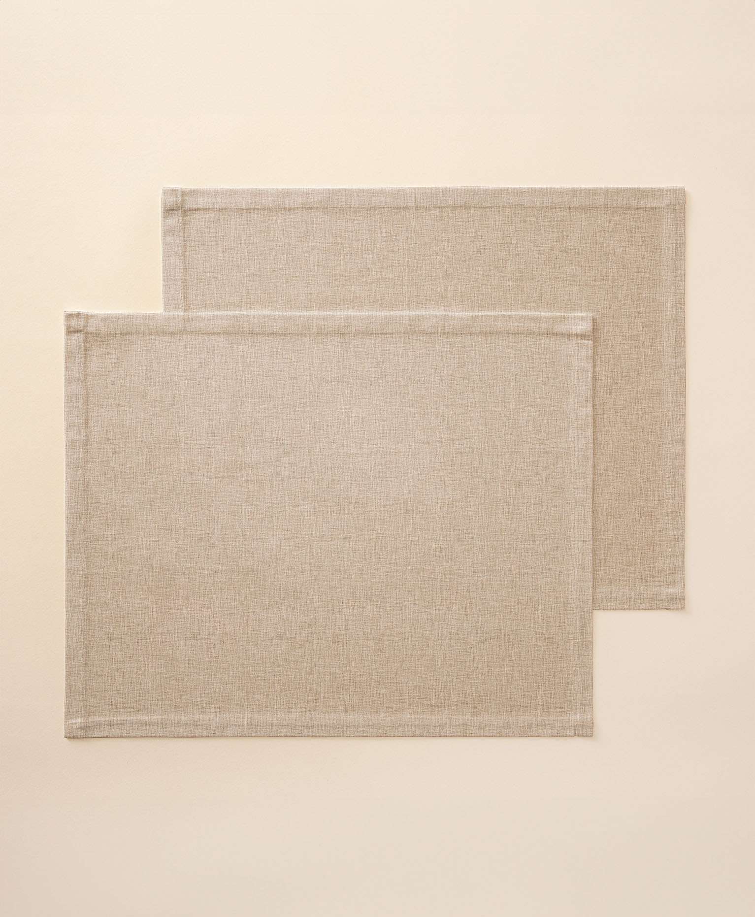 Mantel individual tacto tela Sena Beige - Pack 2