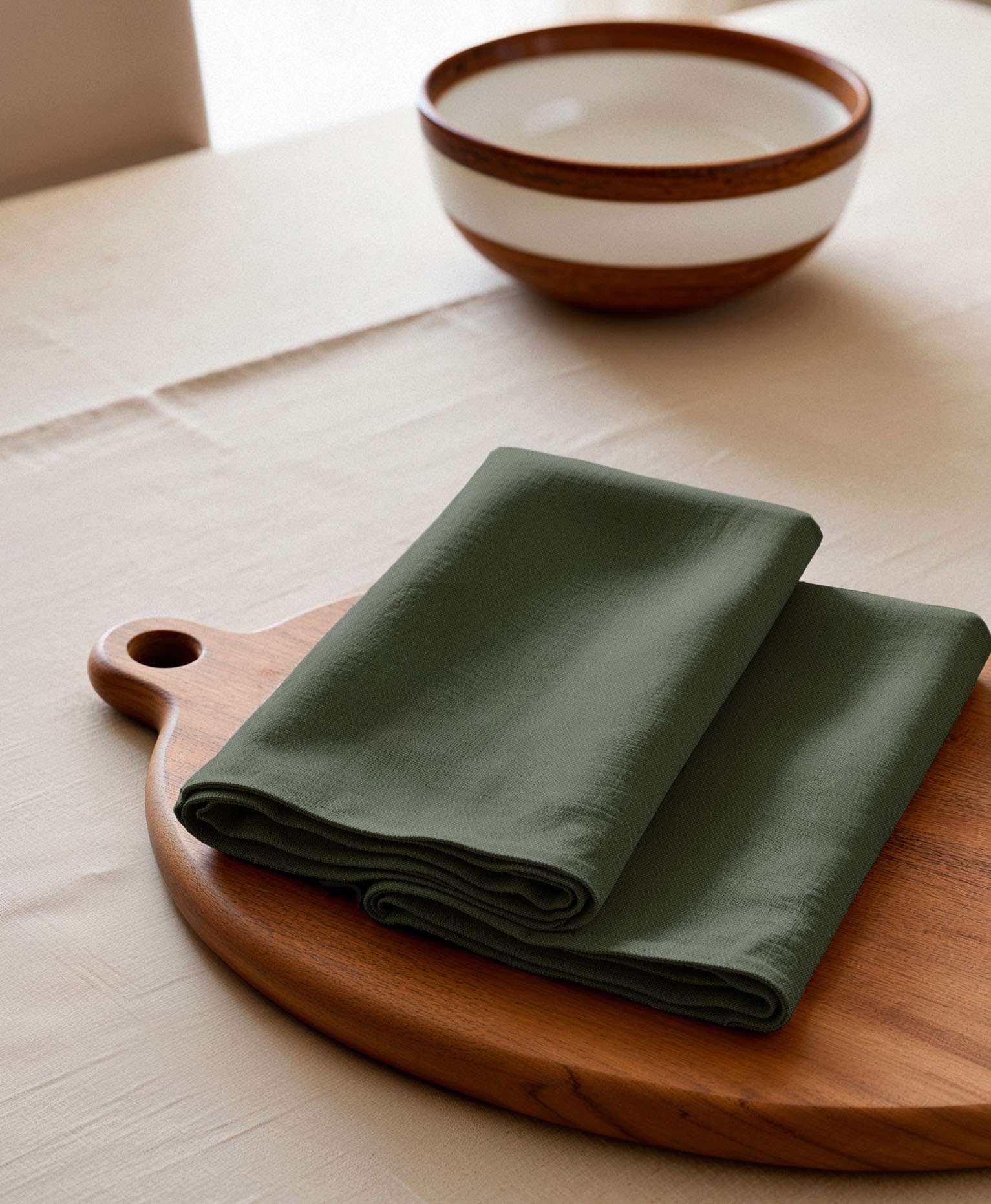 Pack 2 servilletas lino Delfos Verde