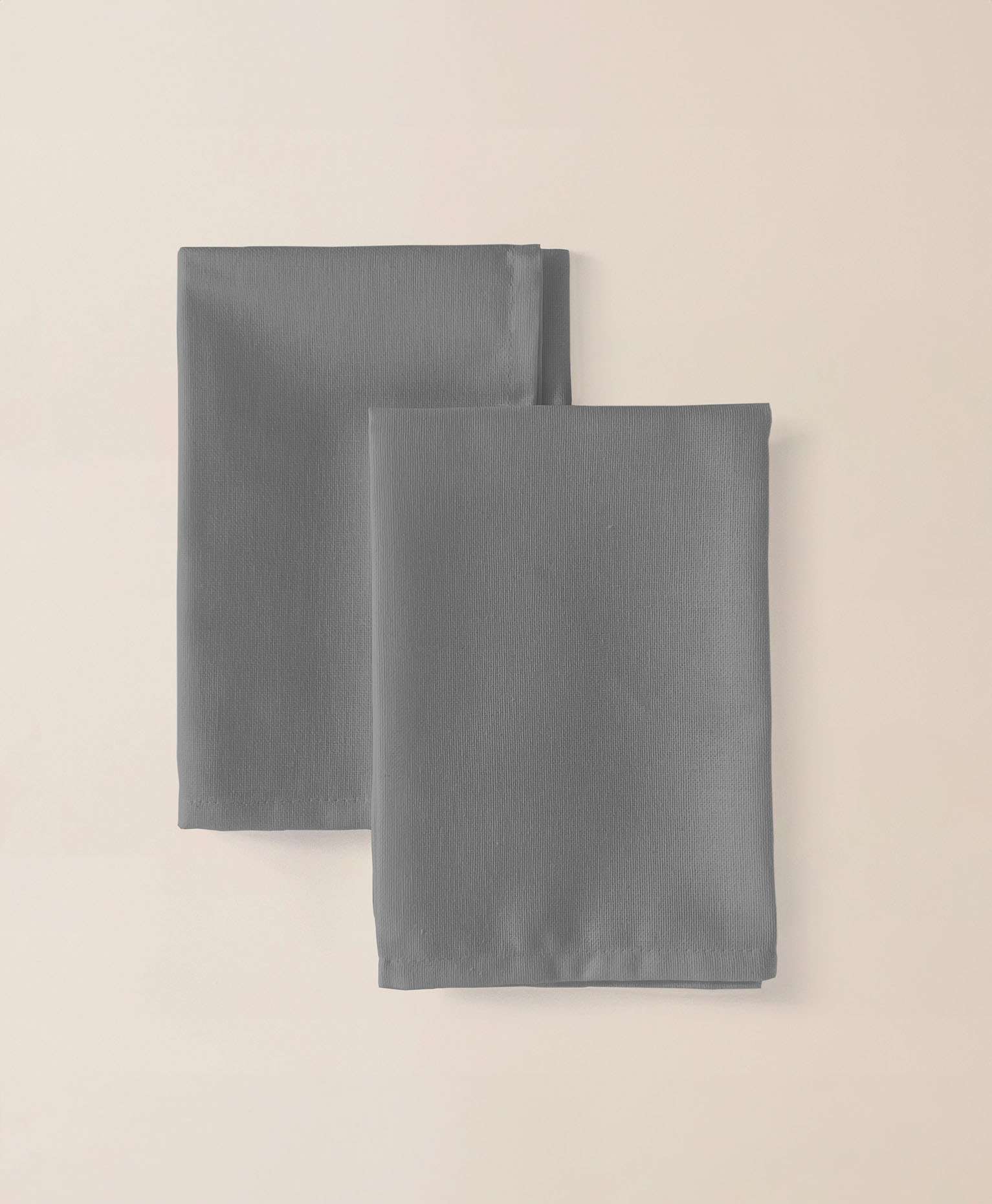 Pack 2 servilletas lino Delfos Gris