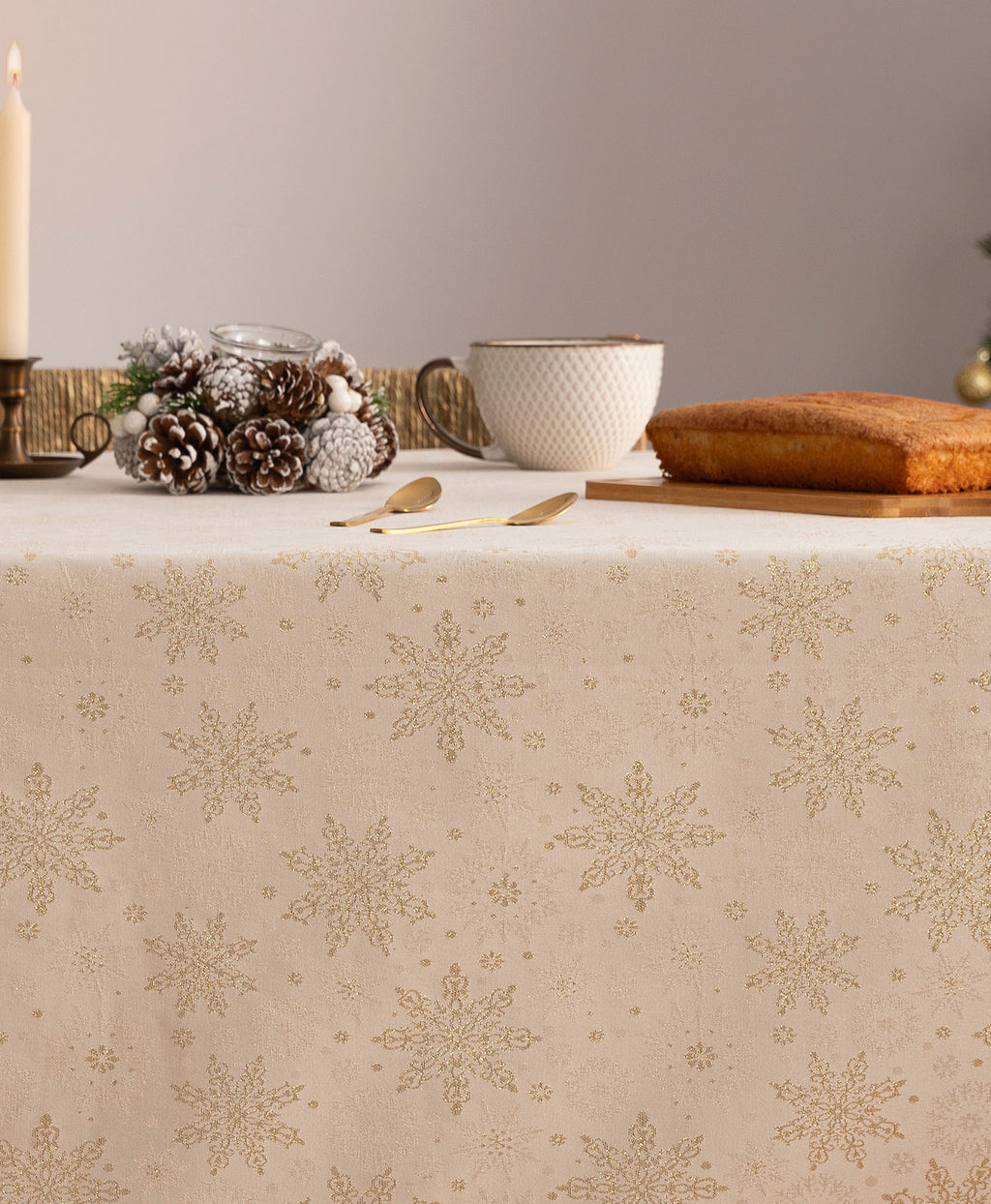 Mantel navidad jacquard Vega Oro