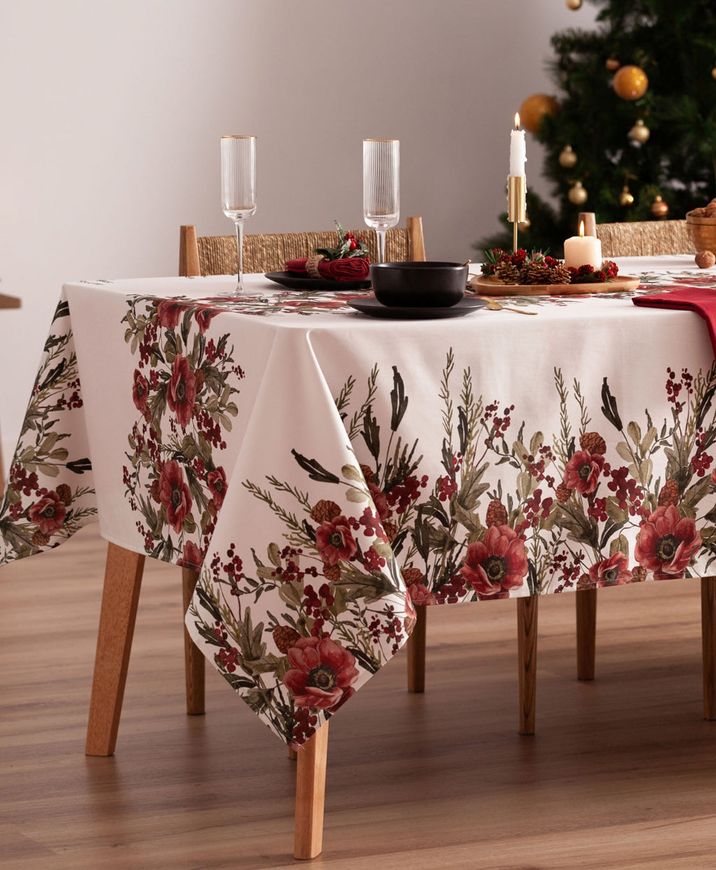 Mantel navidad Angel Rojo