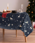 Mantel Navidad Deer Marino