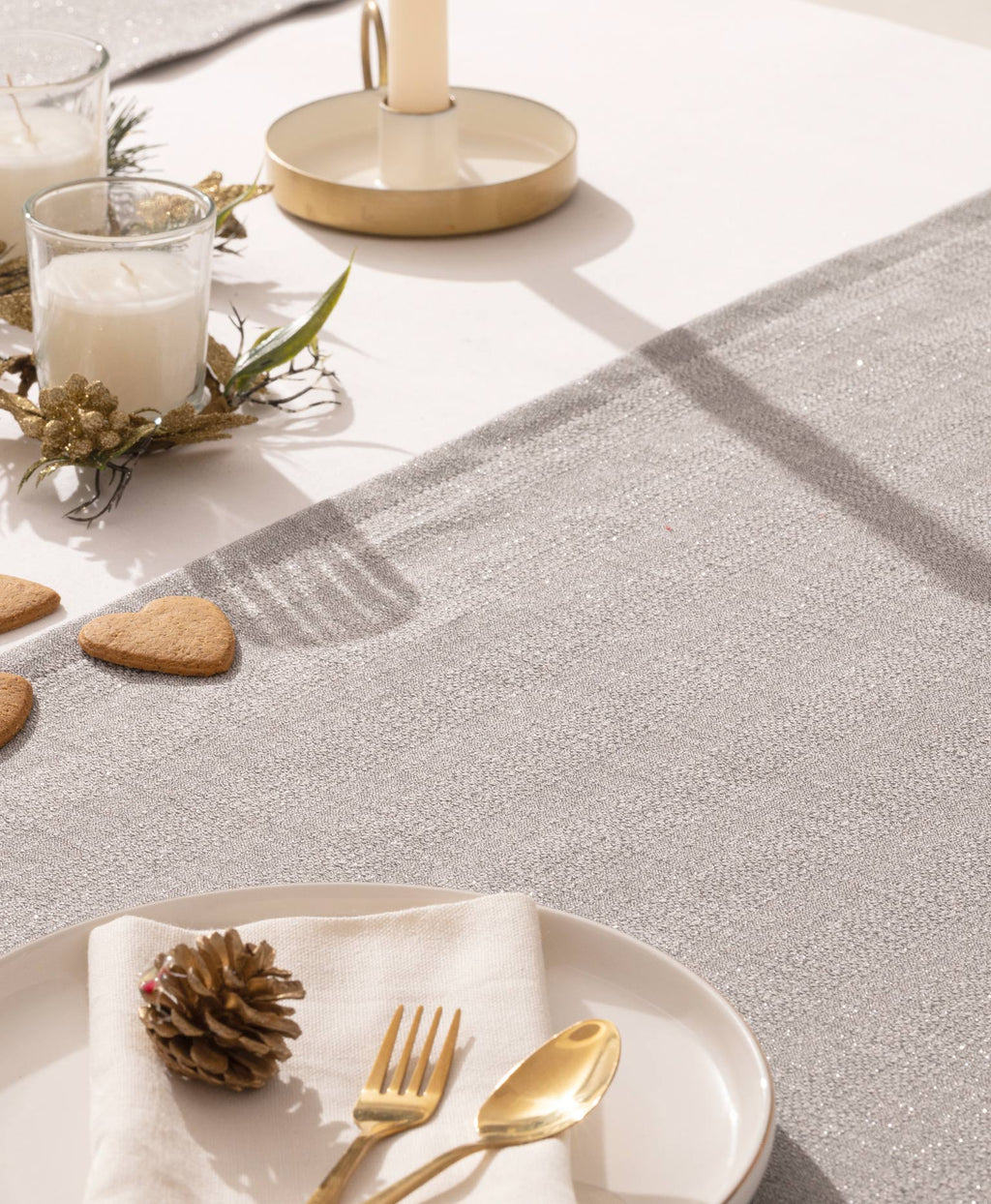 camino mesa navidad gris