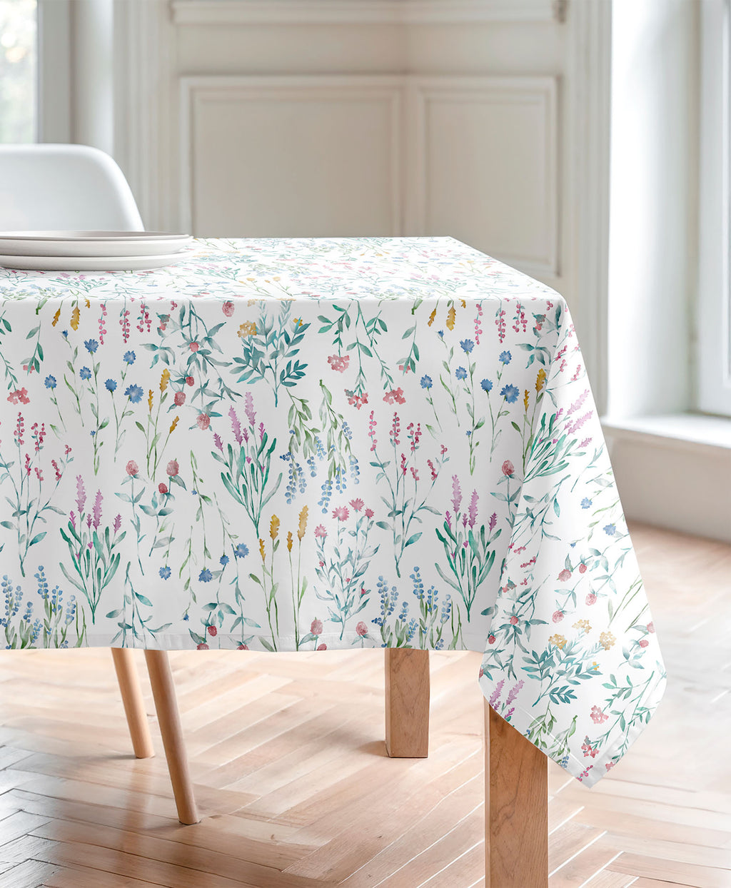 Mantel flores silvestres, mantel antimanchas