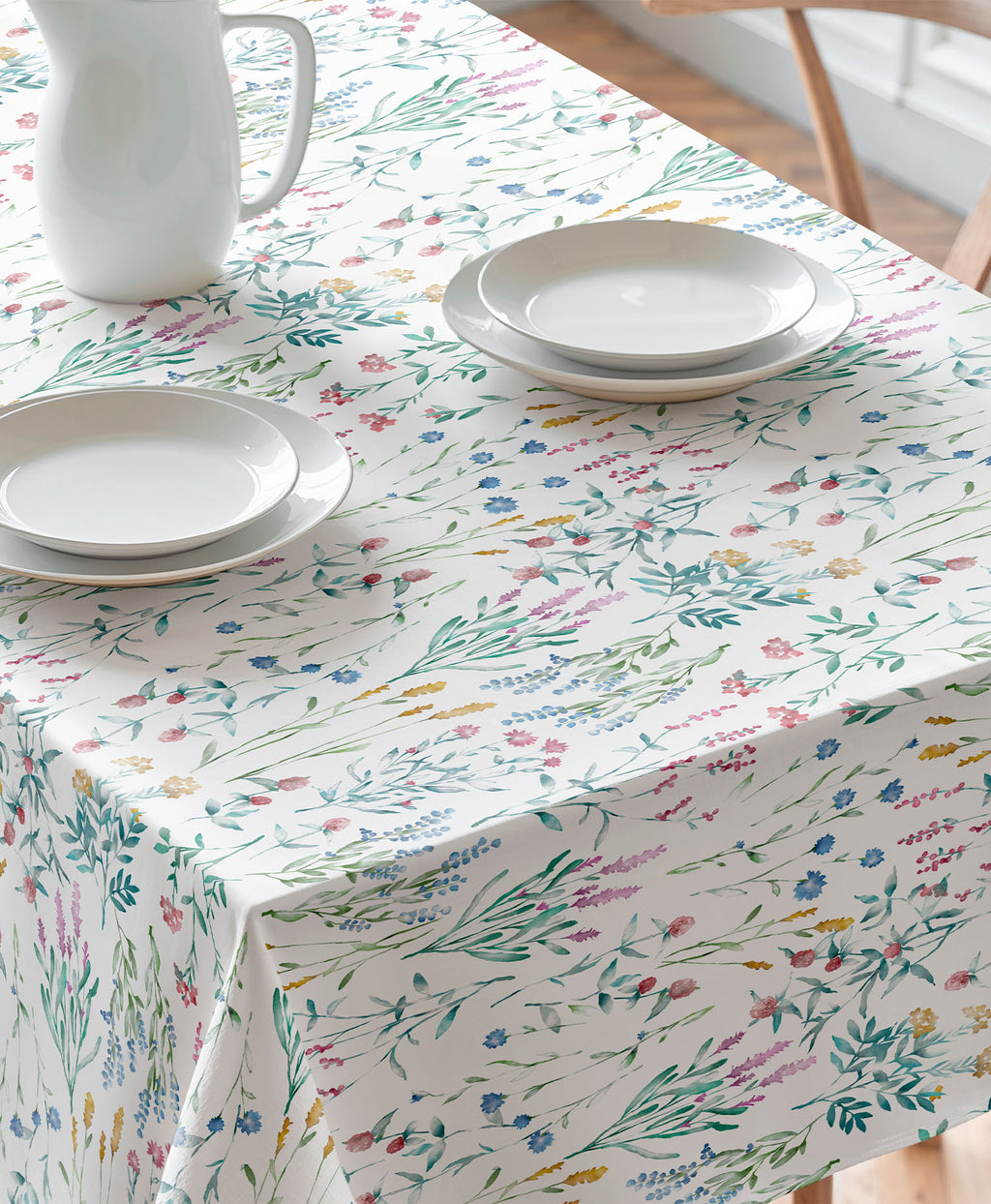 Mantel flores silvestres, mantel antimanchas