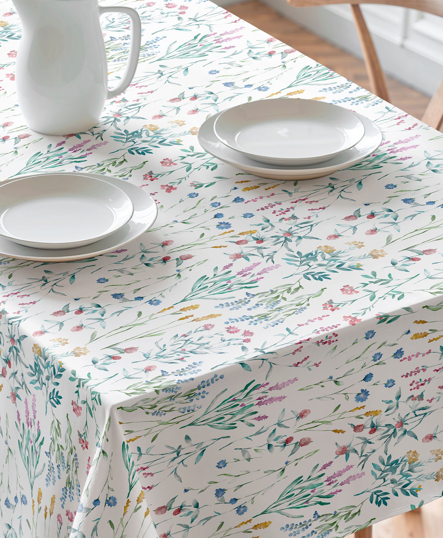 Mantel flores silvestres, mantel antimanchas