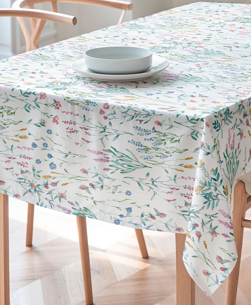 Mantel flores silvestres, mantel antimanchas
