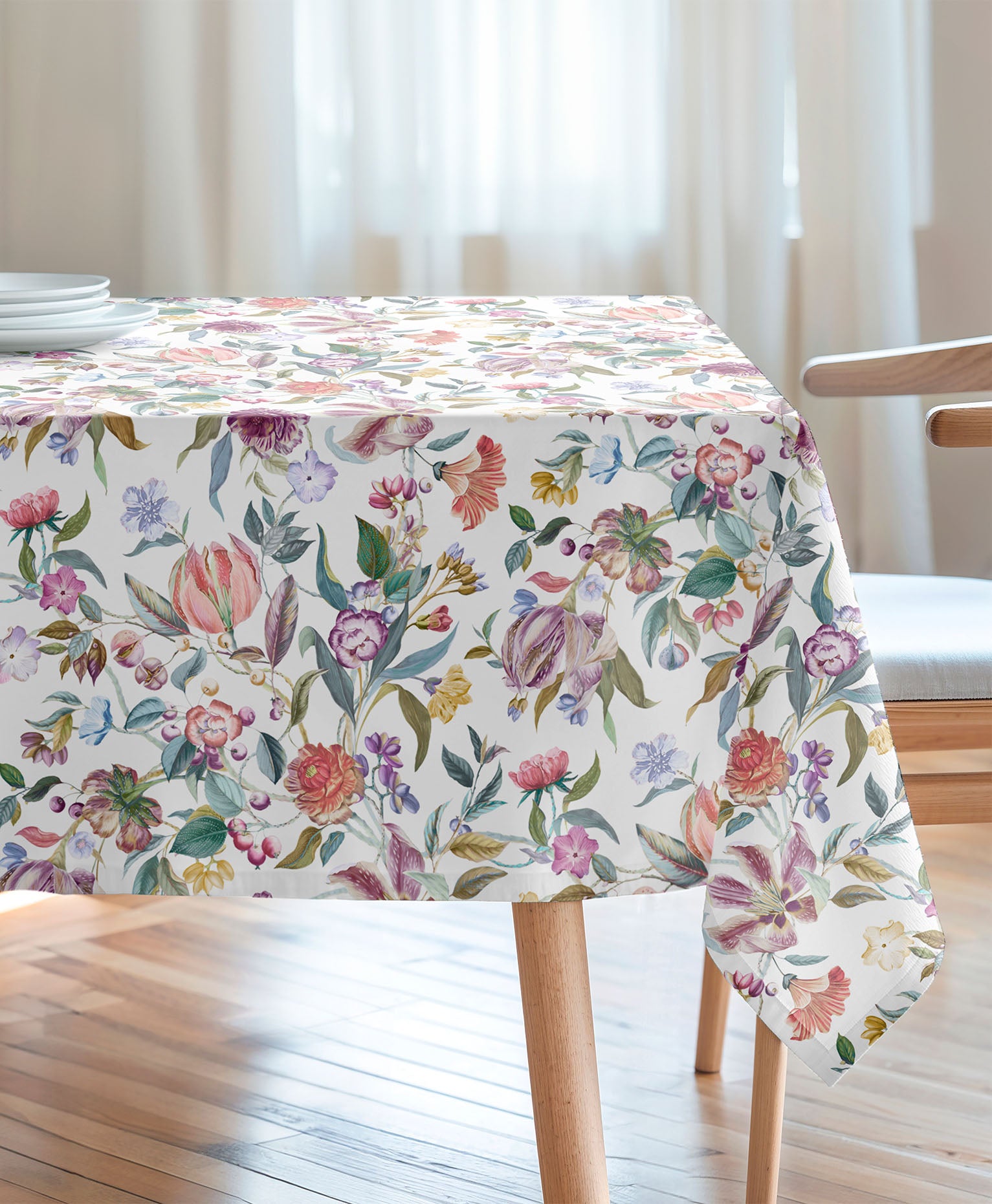 Mantel floral único, Mantel antimanchas