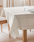 Mantel de cuadros natural, mantel antimanchas