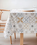 Mantel vintage de azulejos, mantel antimanchas
