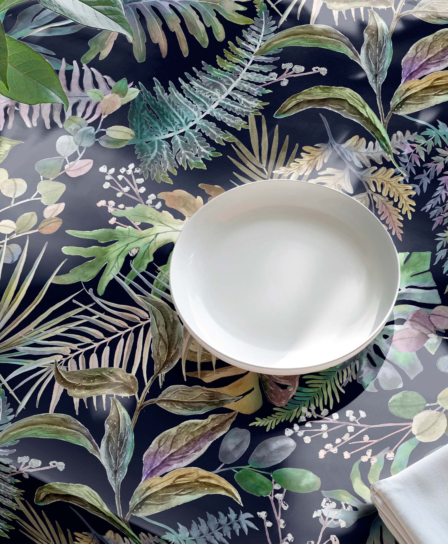 Mantel Tropical Antimanchas Ela Negro