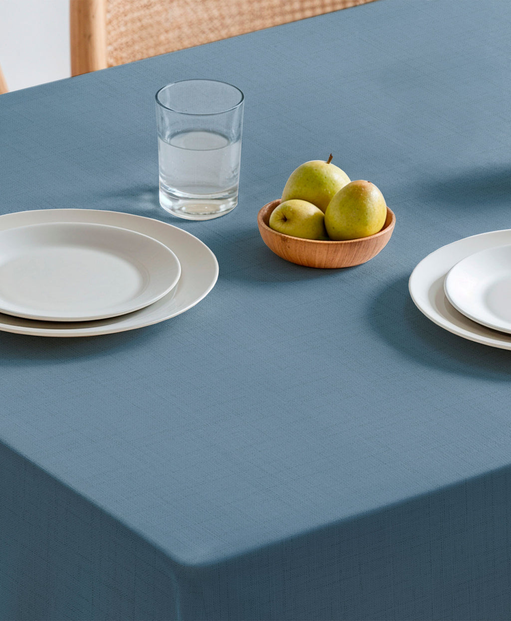 Mantel antimanchas Zen Celeste, mantel azul claro