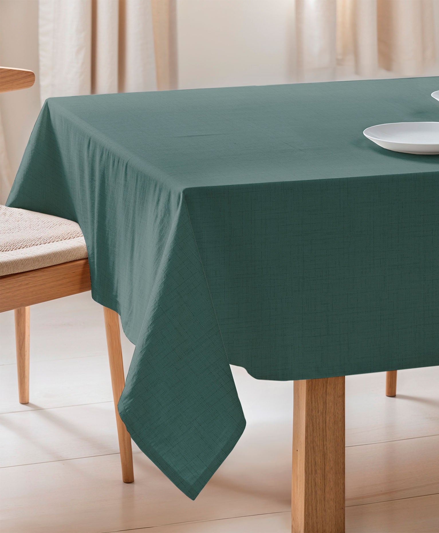 Mantel antimanchas zen jade, mantel verde antiarrugas