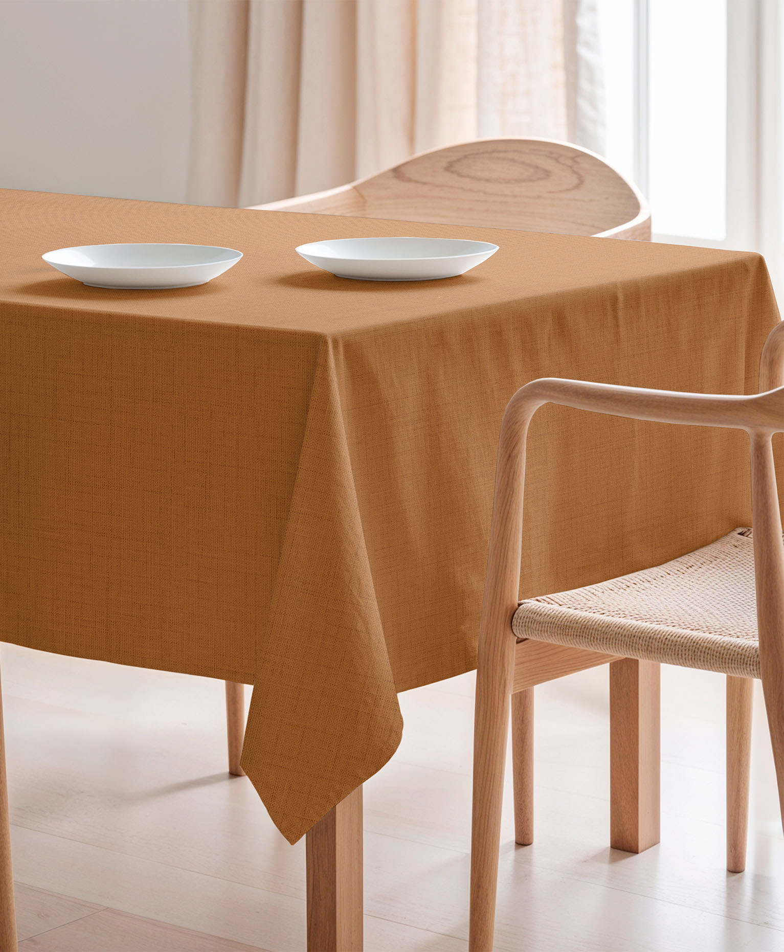 Mantel antimanchas Zen Ochre, mantel mostaza