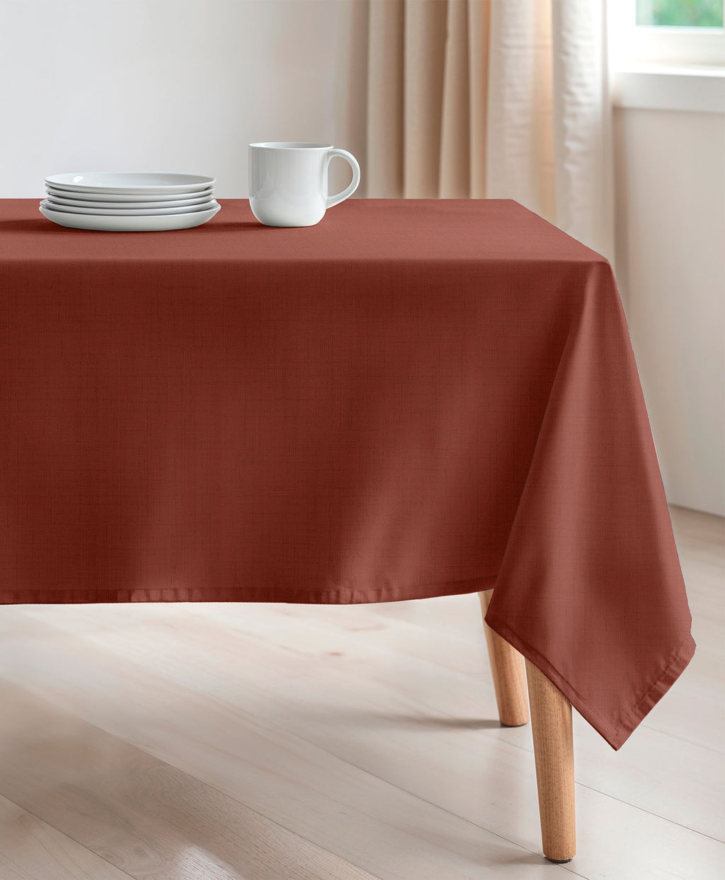 Mantel antimanchas Zen Terracota, mantel naranja
