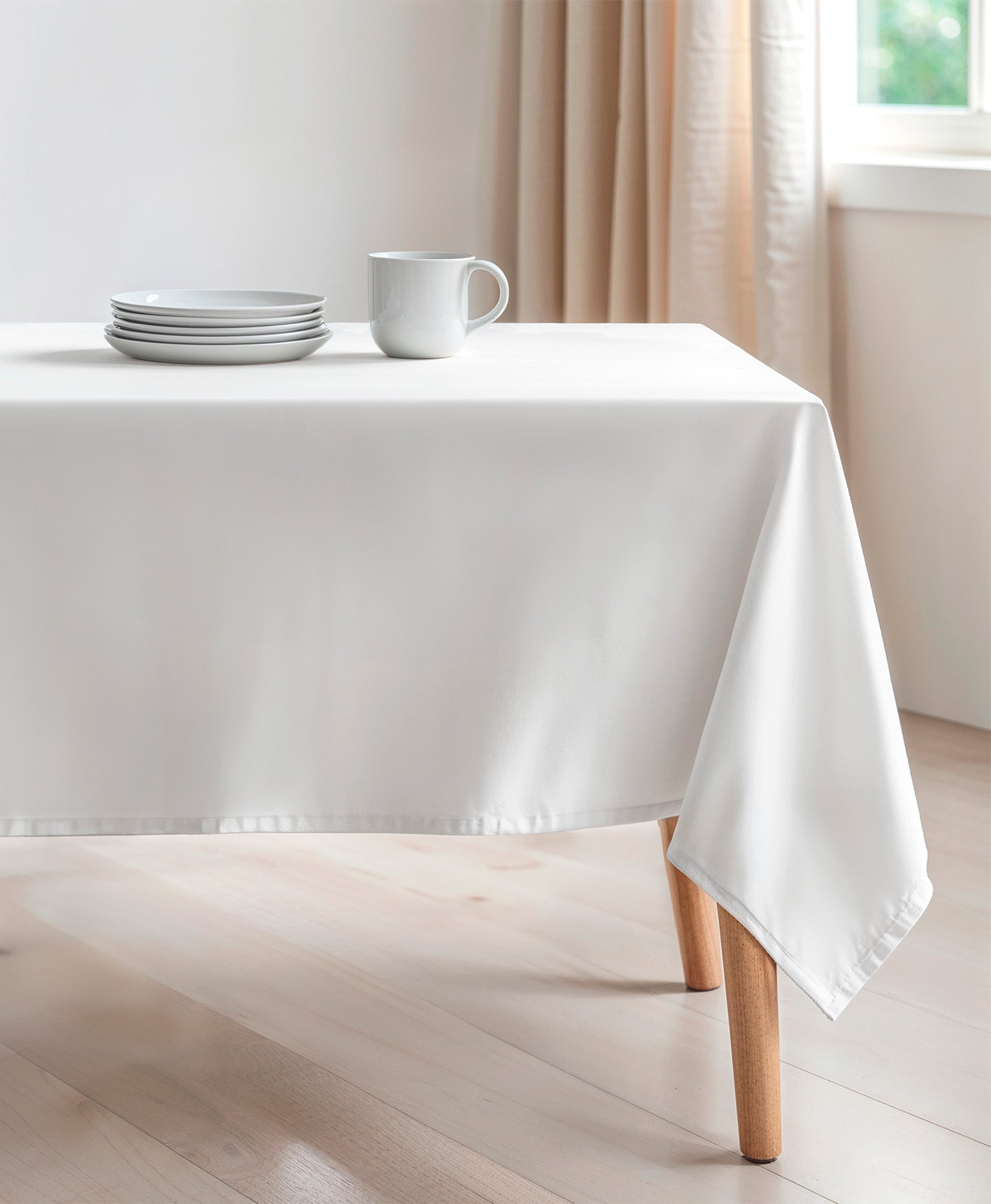 mantel antimanchas zen blanco, mantel básico