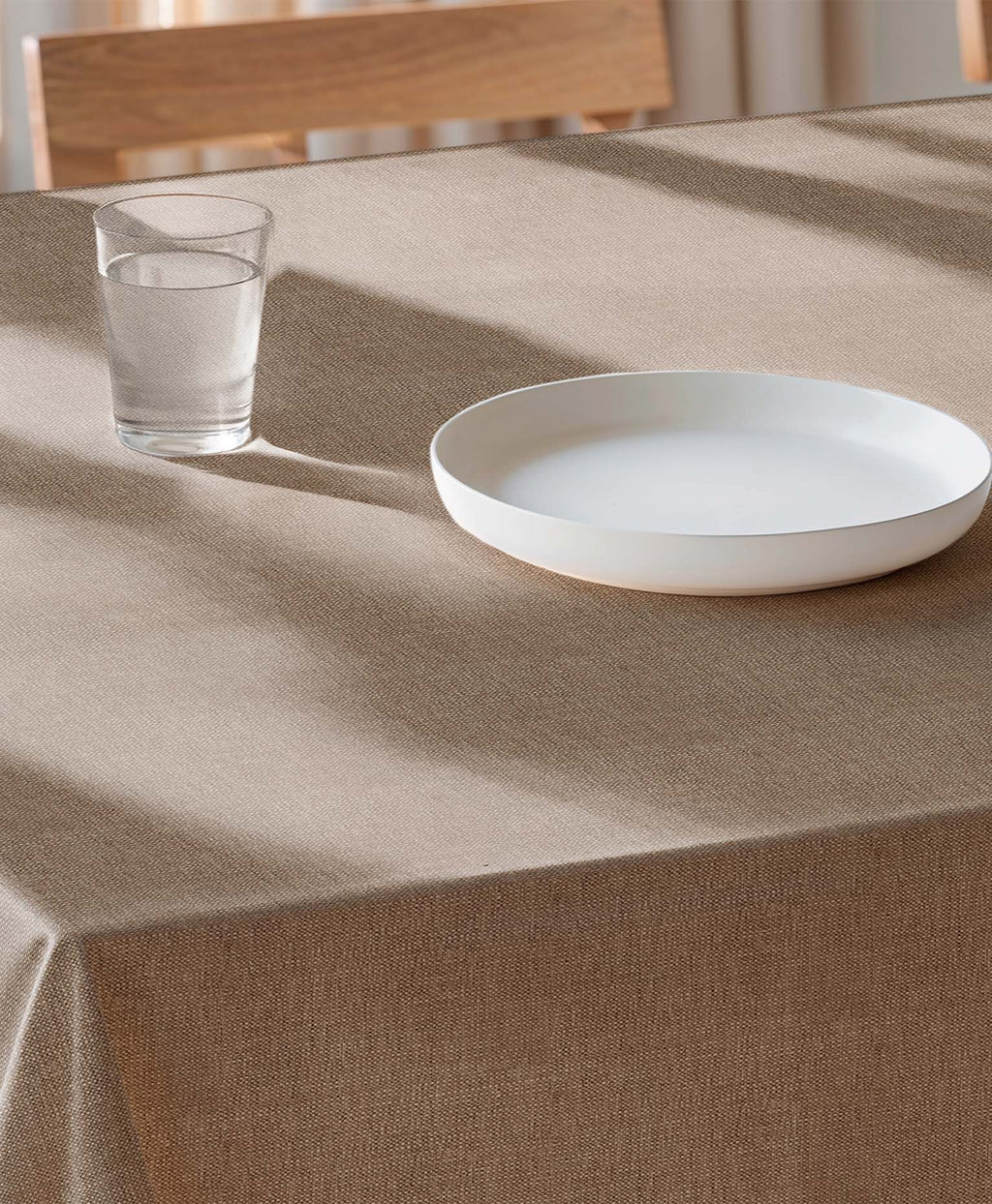 Mantel antimanchas Indra Taupe