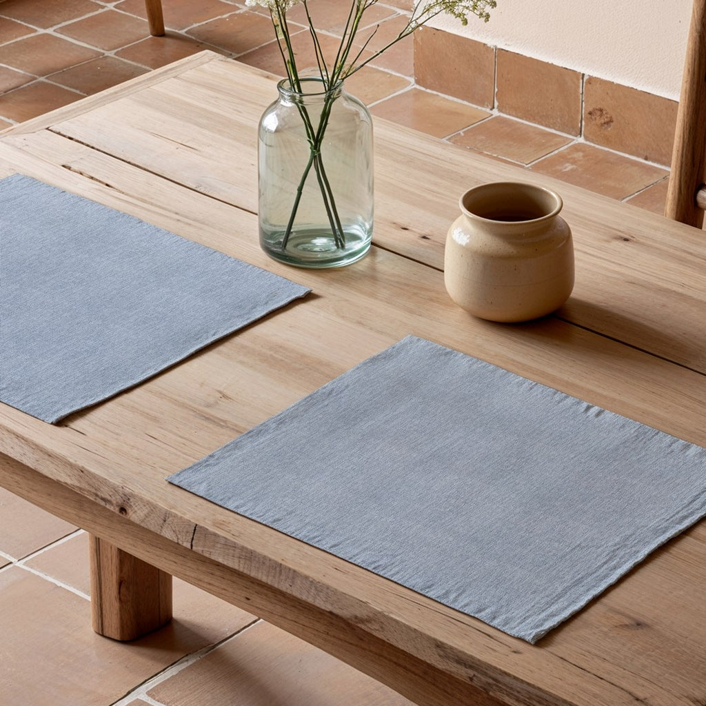 Mantel individual tacto tela Indra Azul