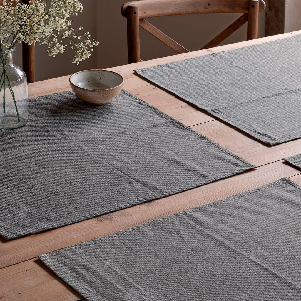 Mantel individual tacto tela Indra Gris