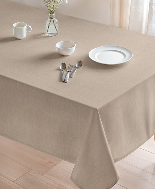 Mantel color taupe, mantel antimanchas, mantel marrón claro