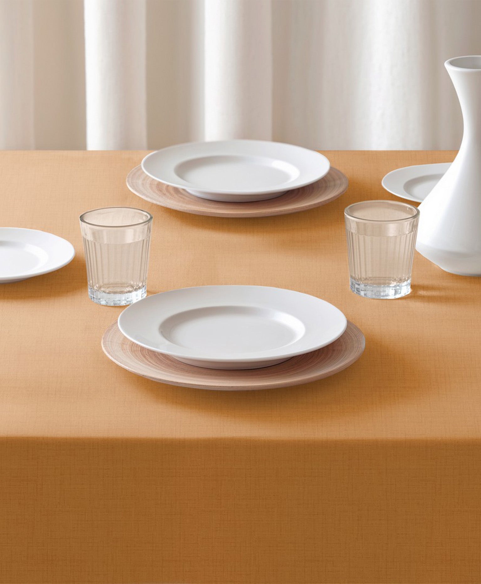 Mantel Ocre, mantel antimanchas, mantel liso amarillo