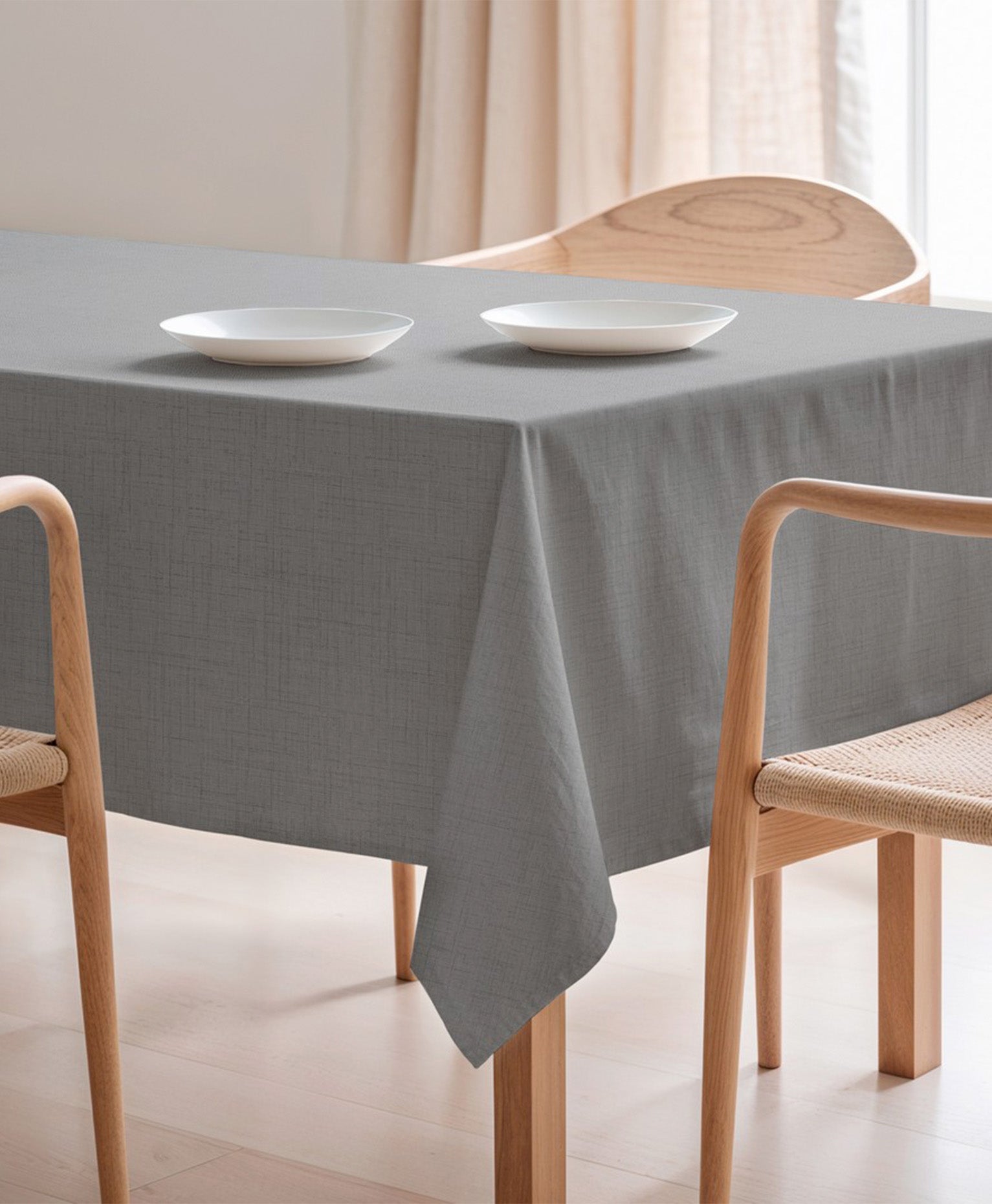 mantel liso gris, mantel antimanchas, mantel gris oscuro