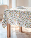 Mantel de estampado floral, mantel antimanchas