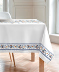 Mantel antimanchas Iona Azul. mantel estampado