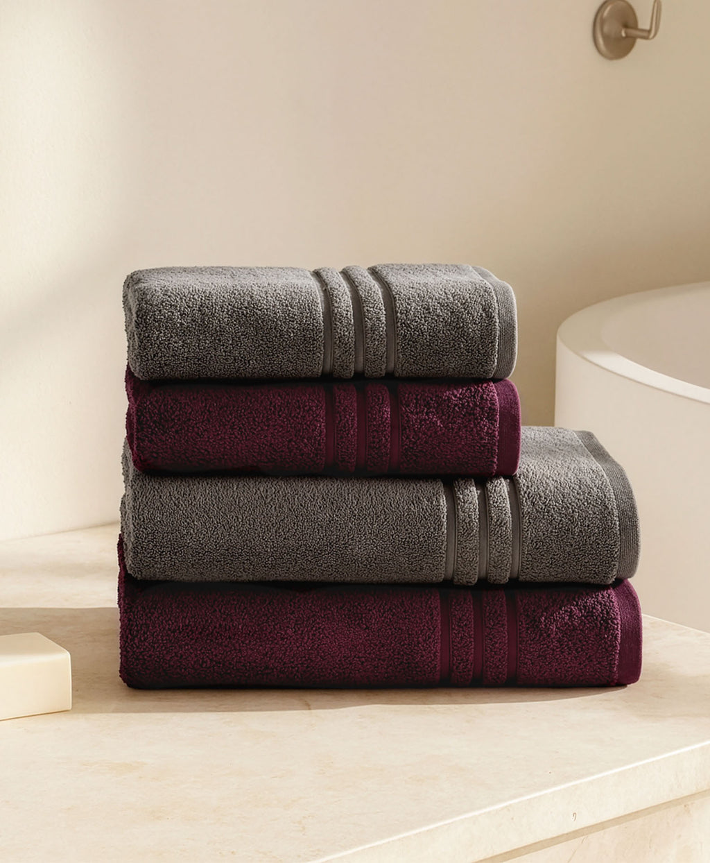 Pack Bicolor Violet-Gris 700