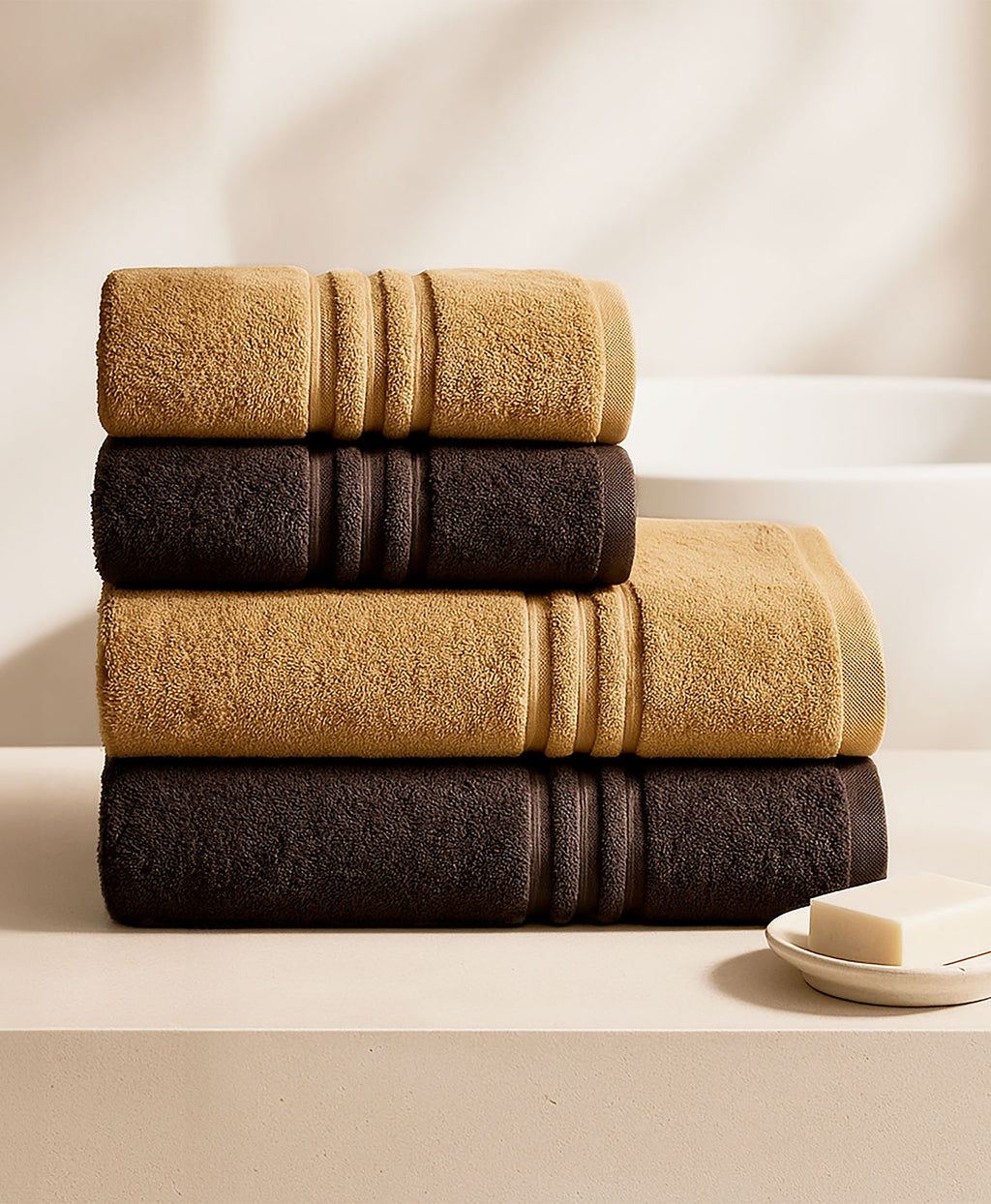 Pack Bicolor Ochre-Coffee