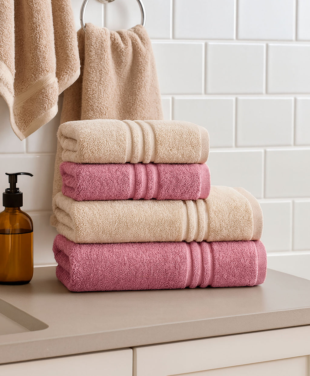 Pack bicolor Beige-Rose