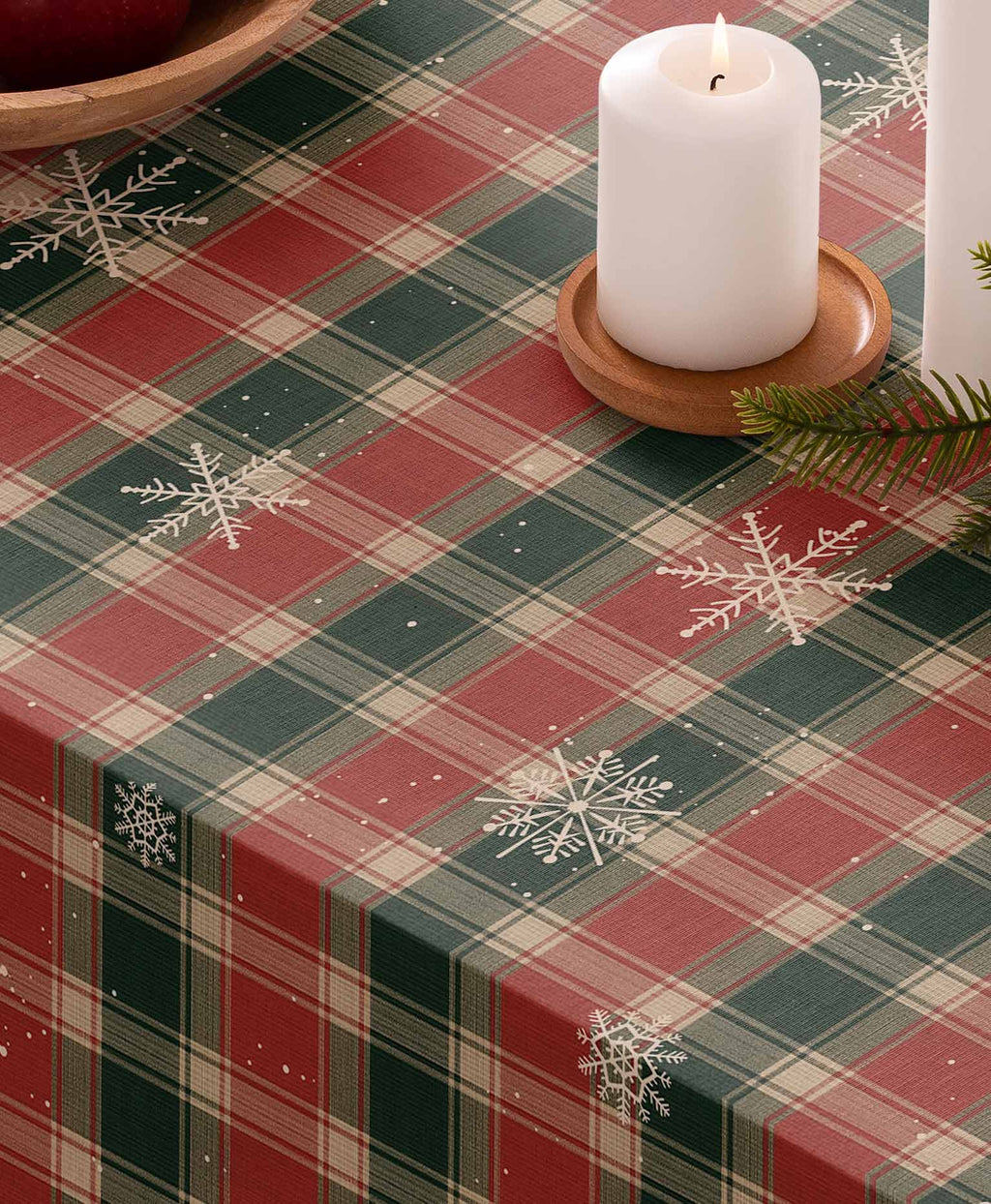 Mantel navidad antimanchas Buddy Rojo-Verde