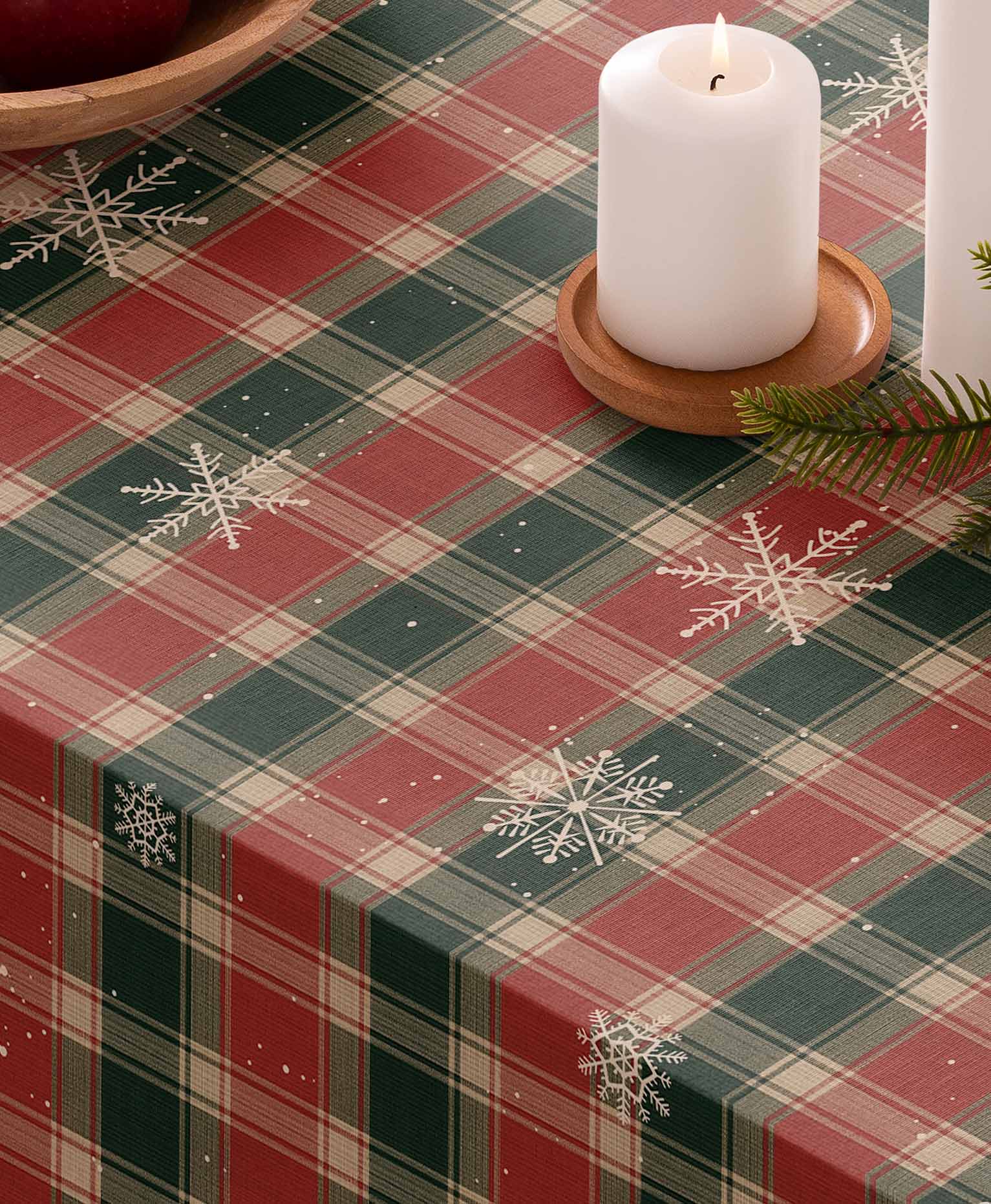 Mantel navidad antimanchas Buddy Rojo-Verde